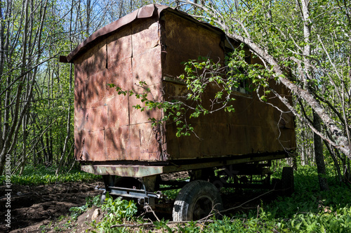 Old rusty trailer photo