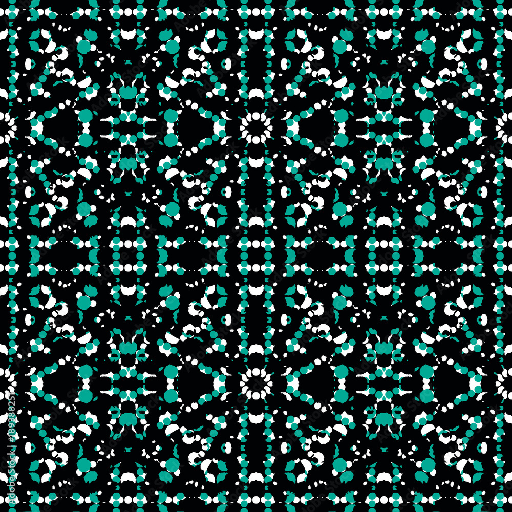 Dark Ethnic Mosaic Seamless Pattern