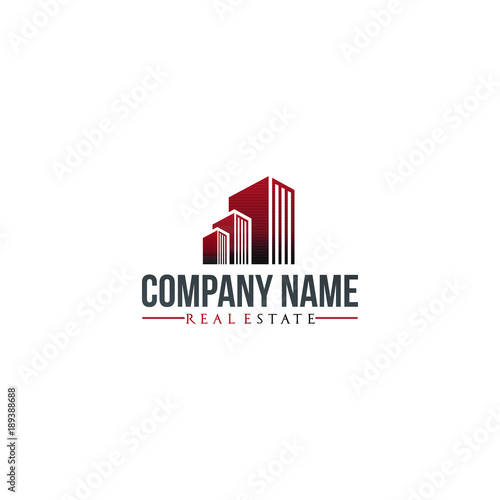 home builder real estate and residential logo company vector