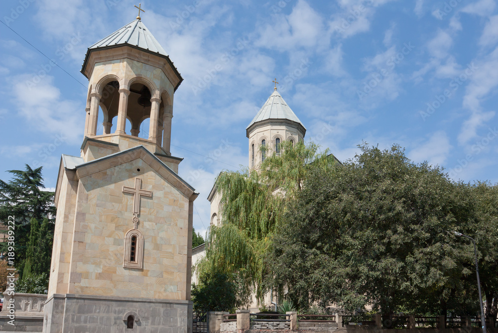 The Kashveti Church of St. George in central Tbilisi, located on Rustaveli Avenue. The Republic of Georgia