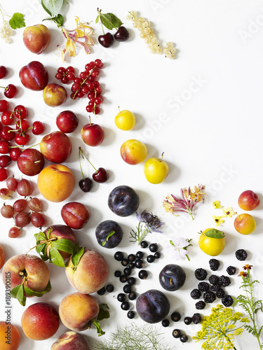 Summer berries and fruits