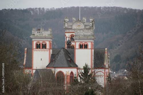 Bild auf Leinwand St. Matthias Basilika Trier Seitenansicht