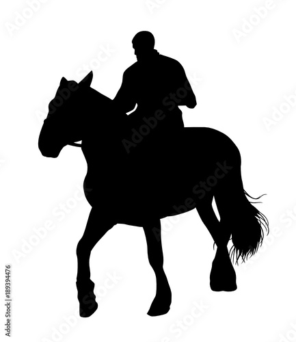 Vector horseman silhouette