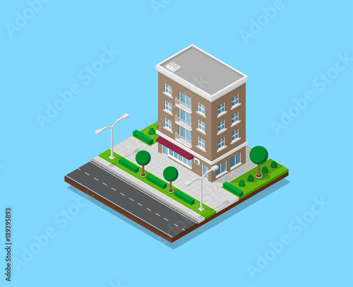 Isometric appartment house