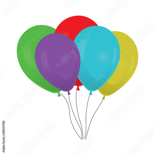 Colorful balloons bouquet