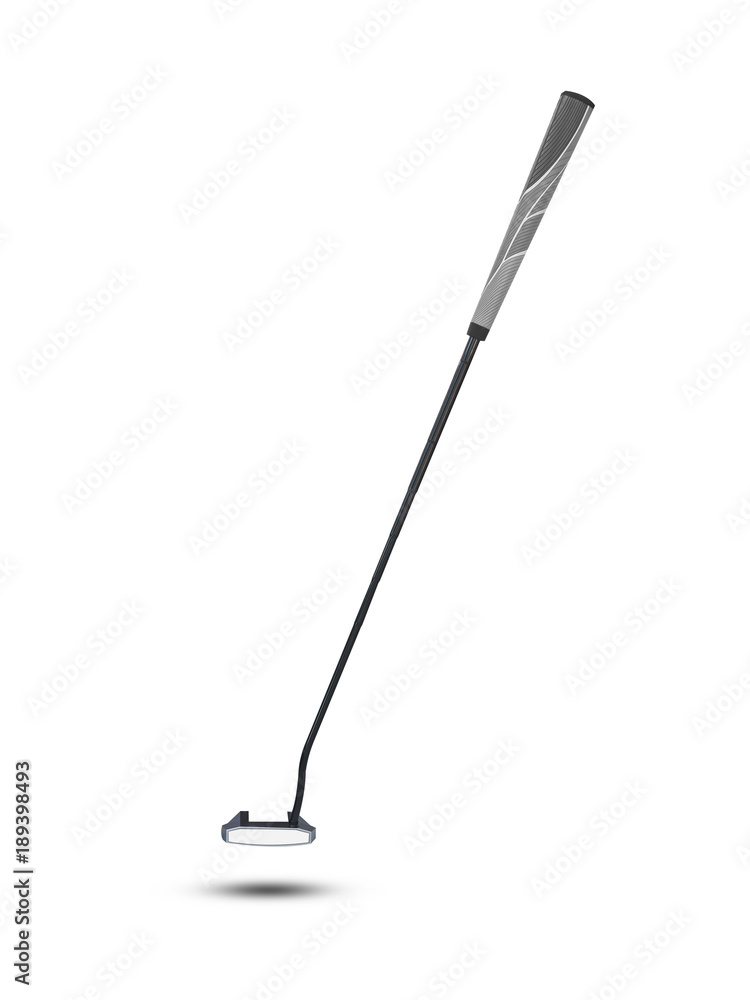 Face balanced putter with Super Stroke putter Grip isolated on white