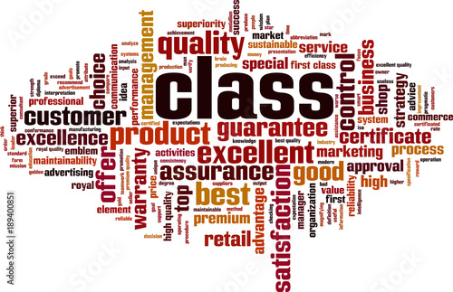 Class word cloud concept