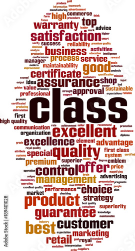 Class word cloud concept