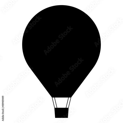 Leinwand Poster Hot air balloon icon, minimal flat style symbol