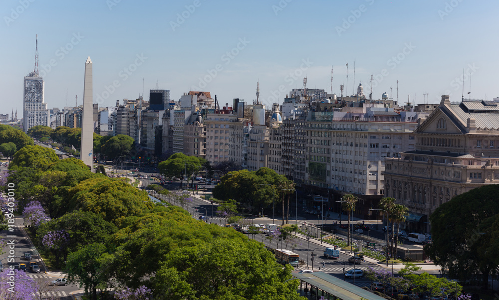 Vista del obelisco de Buenos Aires Vista del obelisco de Buenos Aires