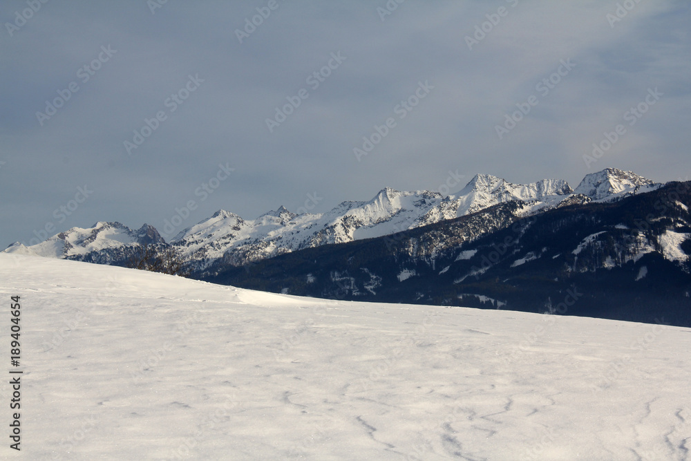 la catena del Lagorai che costeggia a sud tutta la Val di Fiemme; Trentino