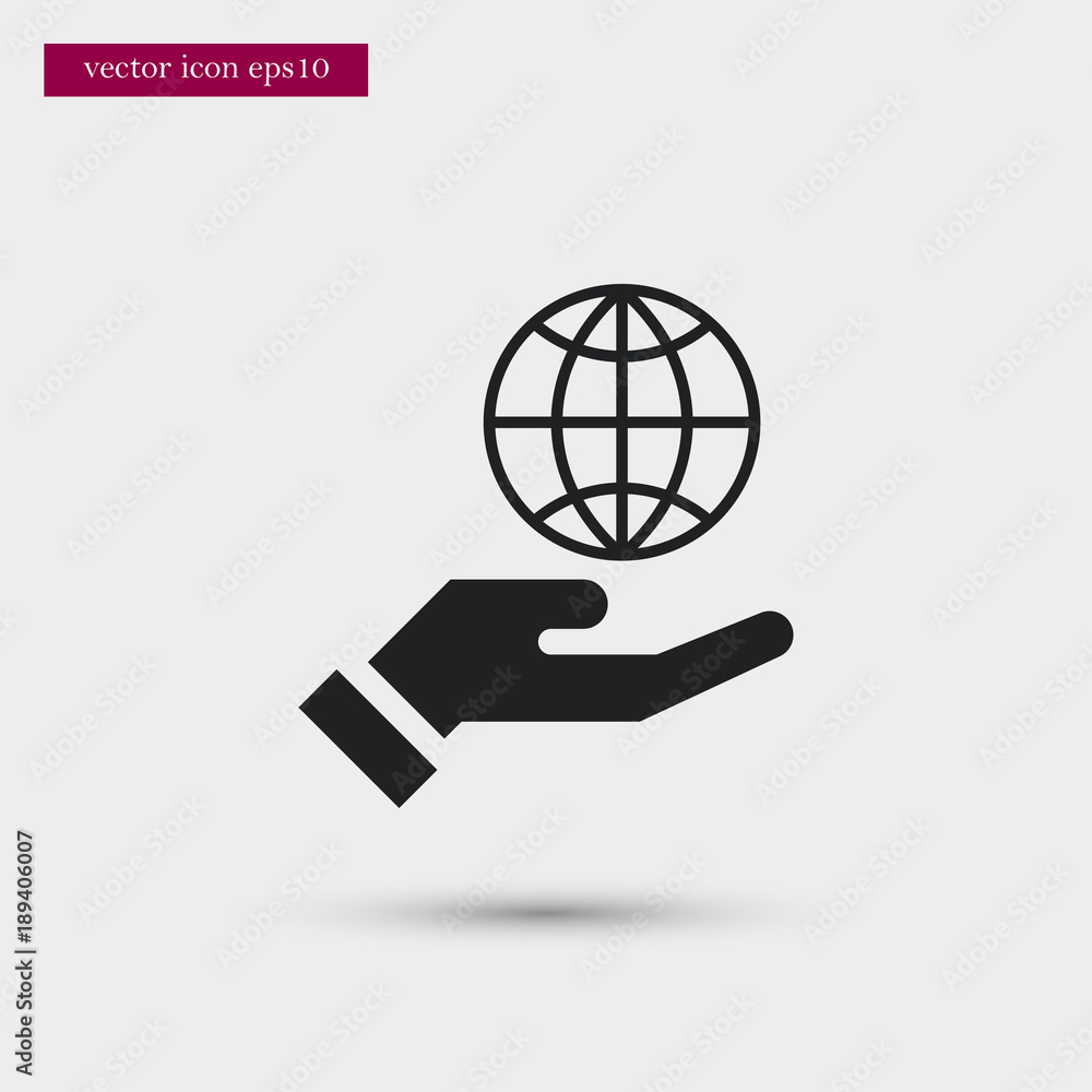 Globe icon simple vector sign Globe icon simple vector sign