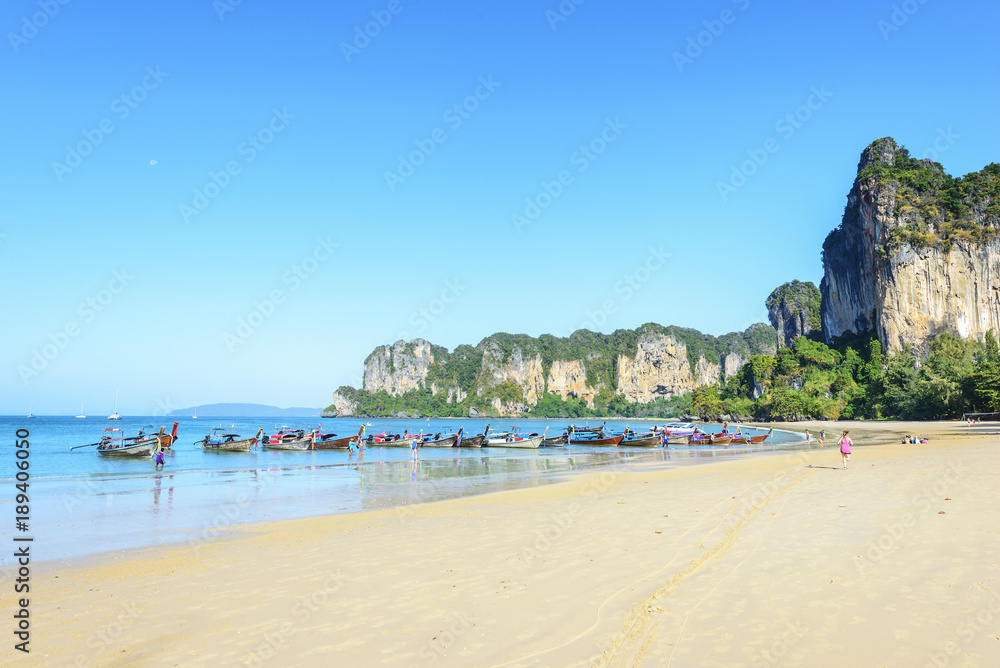 Landscape of Thailand. Located in Railay Beach, Krabi, Thailand.