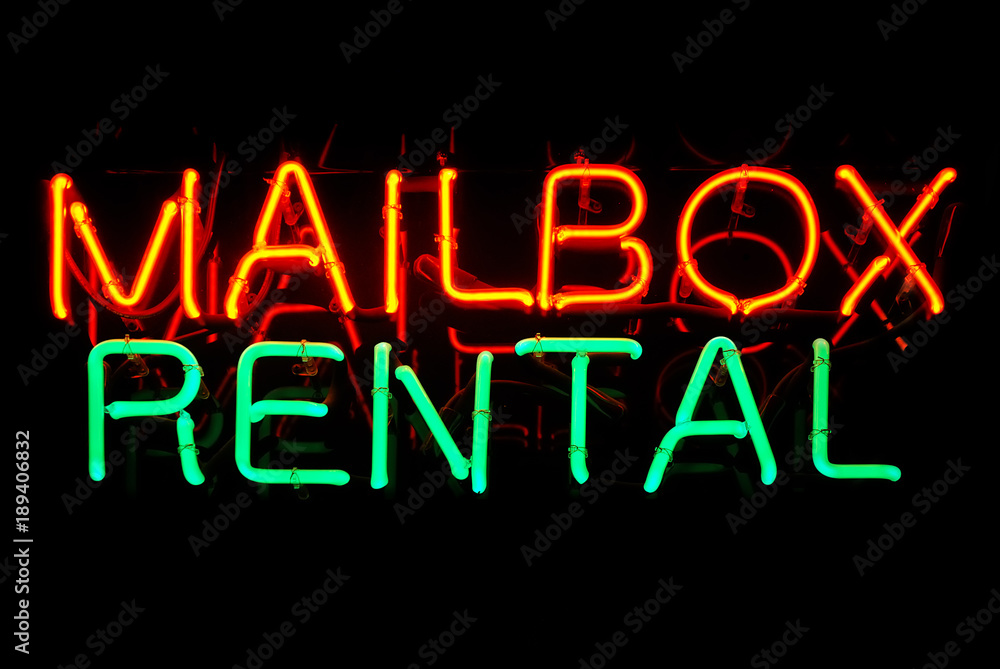 Mailbox Rental Neon Sign