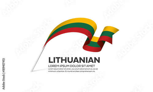 Canvastavla Lithuanian flag background