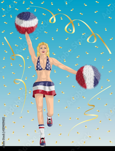 Yankee Cheerleader of United States Fans