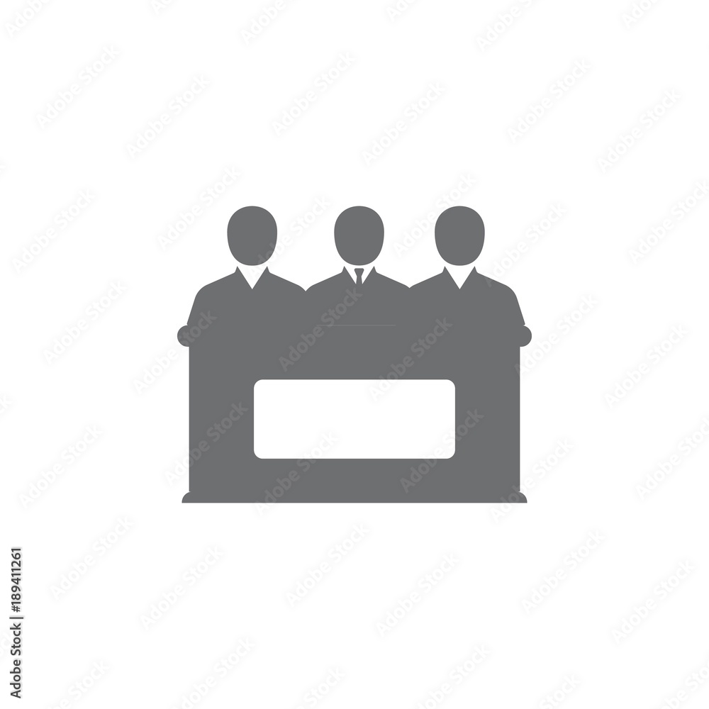 businessman in front of tribune. Simple element illustration. Business icons universal for web and mobile businessman in front of tribune. Simple element illustration. Business icons universal for web and mobile