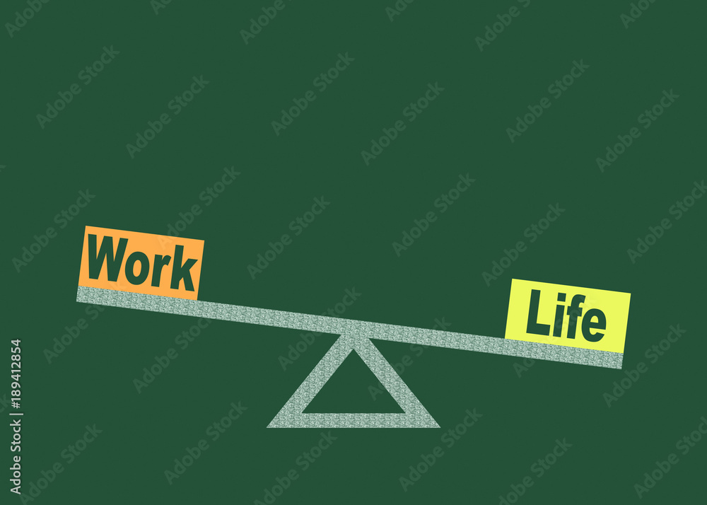 Naklejka premium Balance between life and work