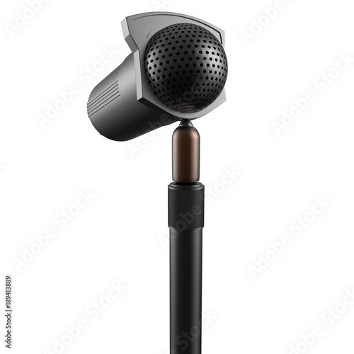 Retro Microphone Isolated On White Background
