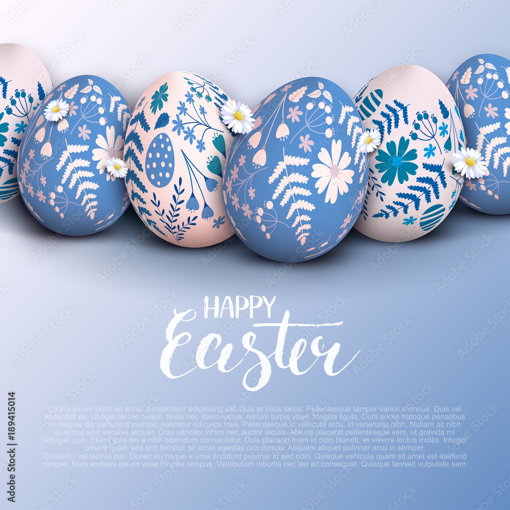 Fototapeta premium Stylish Happy Easter background