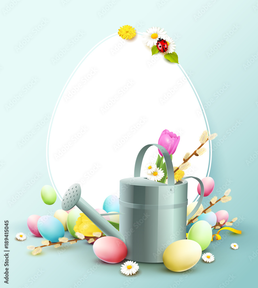 Fototapeta premium Stylish Easter template