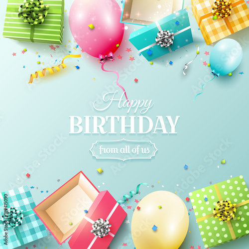 Colorful birthday template