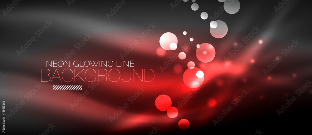 Obraz premium Circle abstract lights, neon glowing background