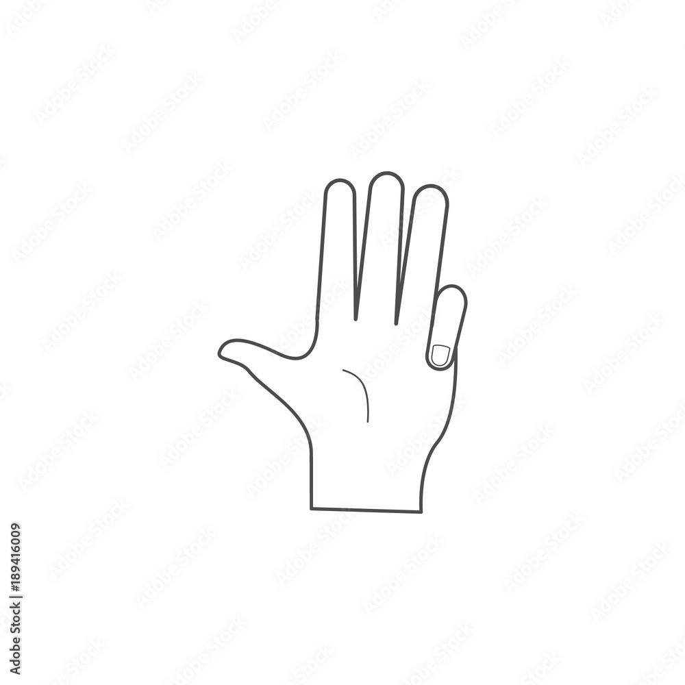 hand sign covered little finger icon. Hands sign elements concept and web apps. Thin line icon for website design and development, app development. Premium icon hand sign covered little finger icon. Hands sign elements concept and web apps. Thin line icon for website design and development, app development. Premium icon
