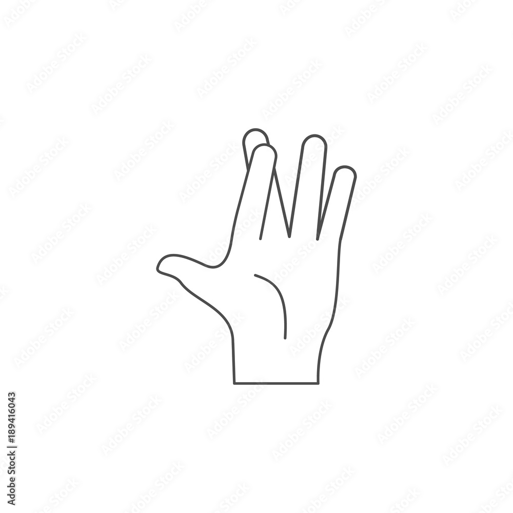 hand sign twisted two fingers icon. Hands sign elements concept and web apps. Thin line icon for website design and development, app development. Premium icon hand sign twisted two fingers icon. Hands sign elements concept and web apps. Thin line icon for website design and development, app development. Premium icon