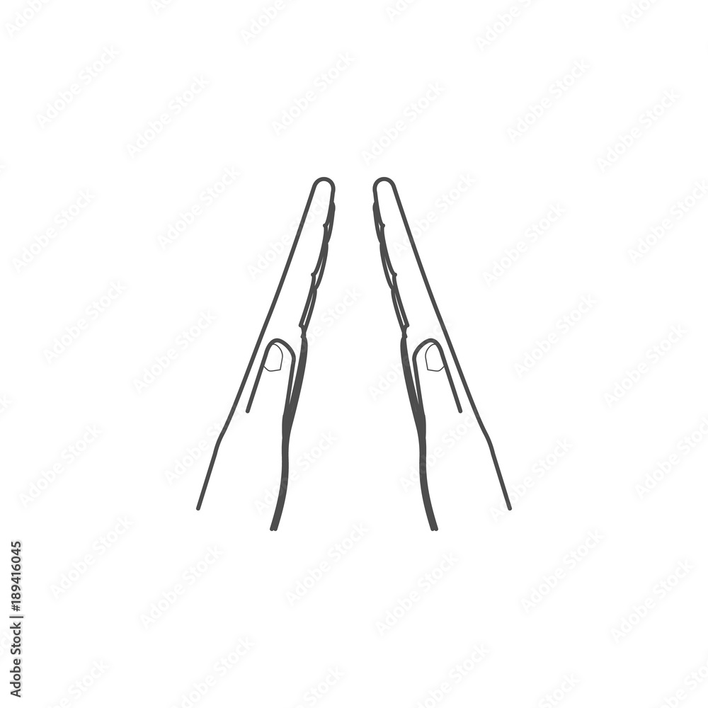 hand sign tapering fingers icon. Hands sign elements concept and web apps. Thin line icon for website design and development, app development. Premium icon hand sign tapering fingers icon. Hands sign elements concept and web apps. Thin line icon for website design and development, app development. Premium icon
