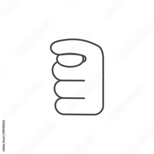 hand sign figs icon. Hands sign elements concept and web apps. Thin line icon for website design and development, app development. Premium icon