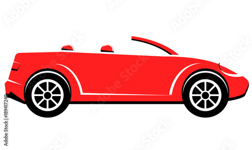Convertible sedan car vector image
