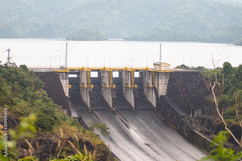 Dam water gate background