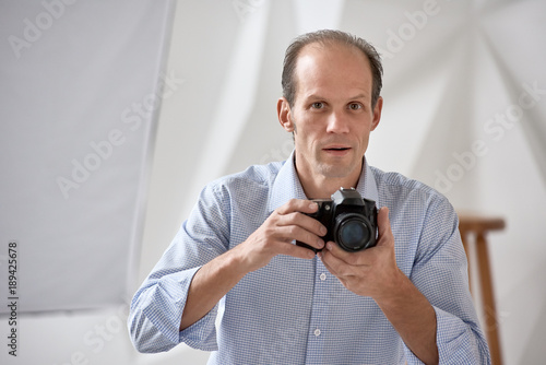 Photographer man during work photo