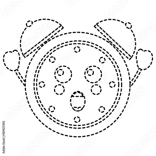 suprised clock kawaii icon image vector illustration design 