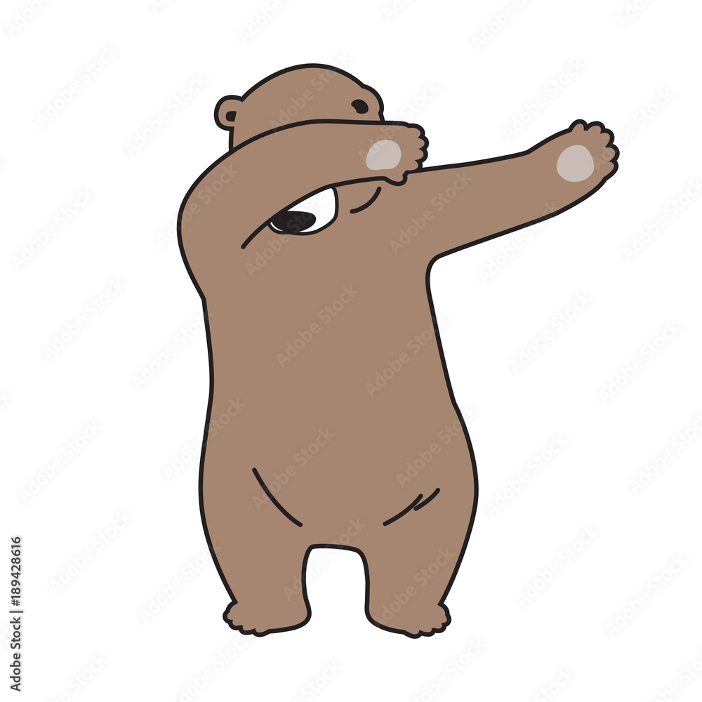 bear vector Polar bear logo icon dab dance illustration character cartoon bear vector Polar bear logo icon dab dance illustration character cartoon