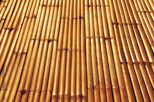 dark yellow bamboo table texture for background