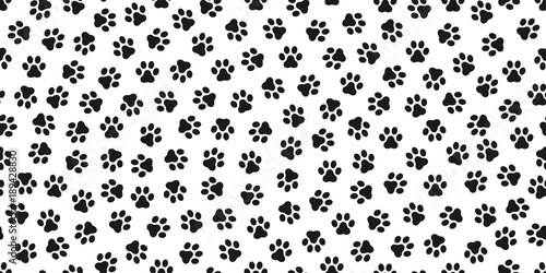 paw seamless pattern dog paw cat paw bulldog vector isolated background wallpaper