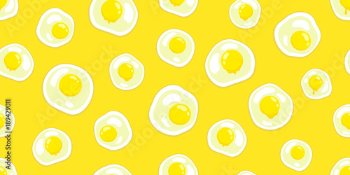 fired egg seamless pattern vector food egg isolated wallpaper background