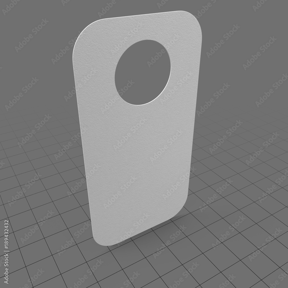 Curved white door hanger Stock 3D asset Adobe Stock