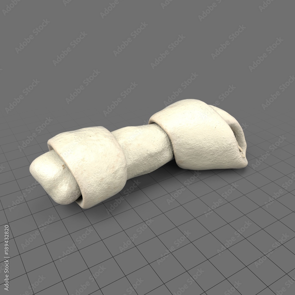 Rawhide bone 3 Stock 3D asset | Adobe Stock