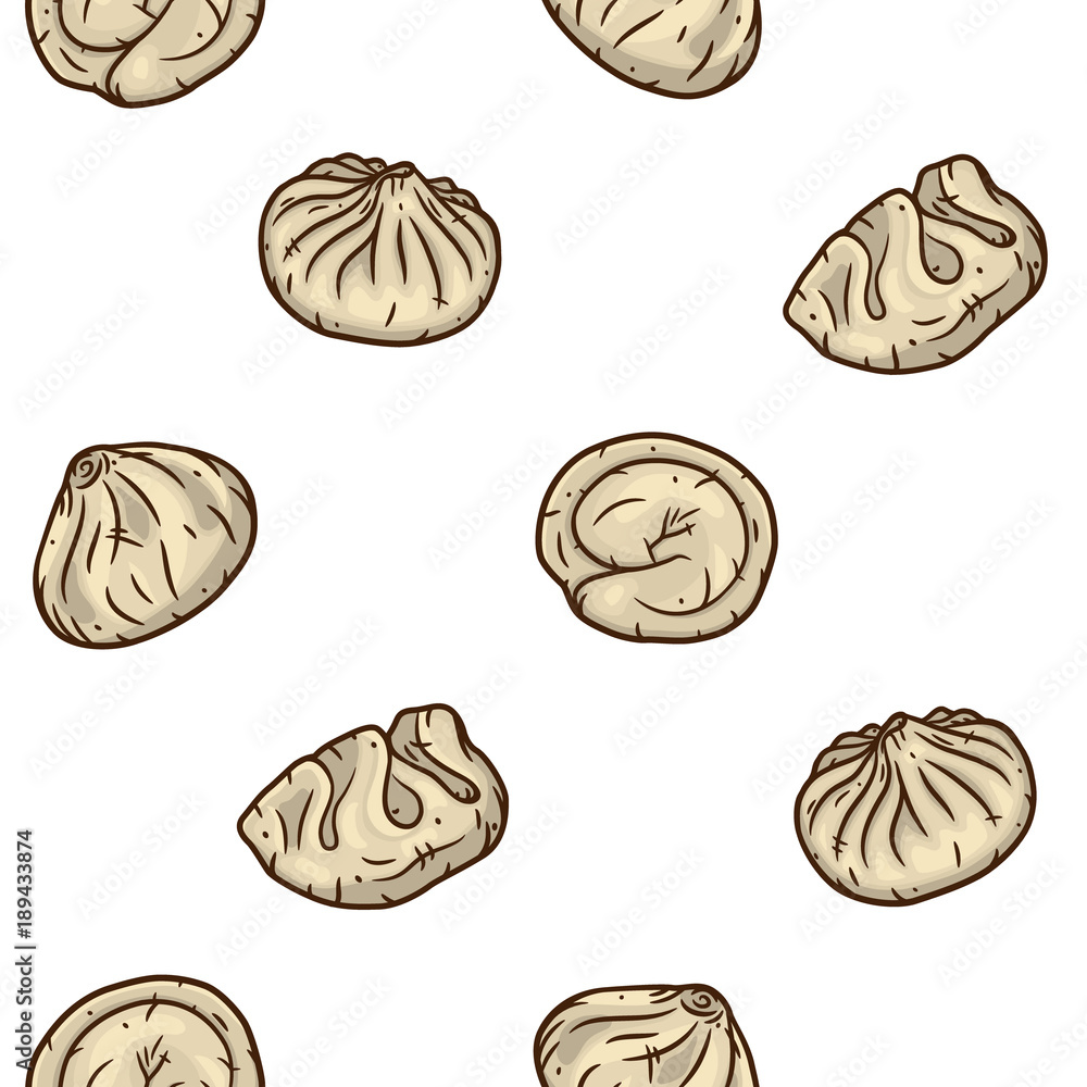 Dumplings seamless pattern. Vector illustration. Dumplings seamless pattern. Vector illustration.