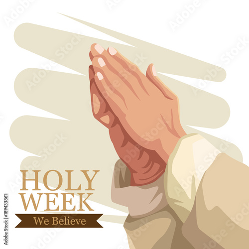 Holy week catholic tradition icon vector illustration graphic design