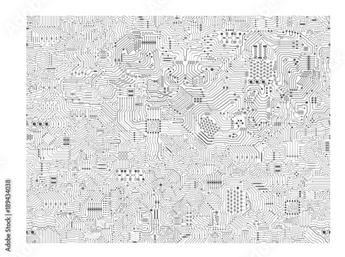 seamless circuit pattern or circuit board background vector illustration