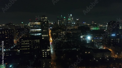 Wallpaper Mural Aerial View Center City Philadelphia & Surrounding Area at Night Torontodigital.ca