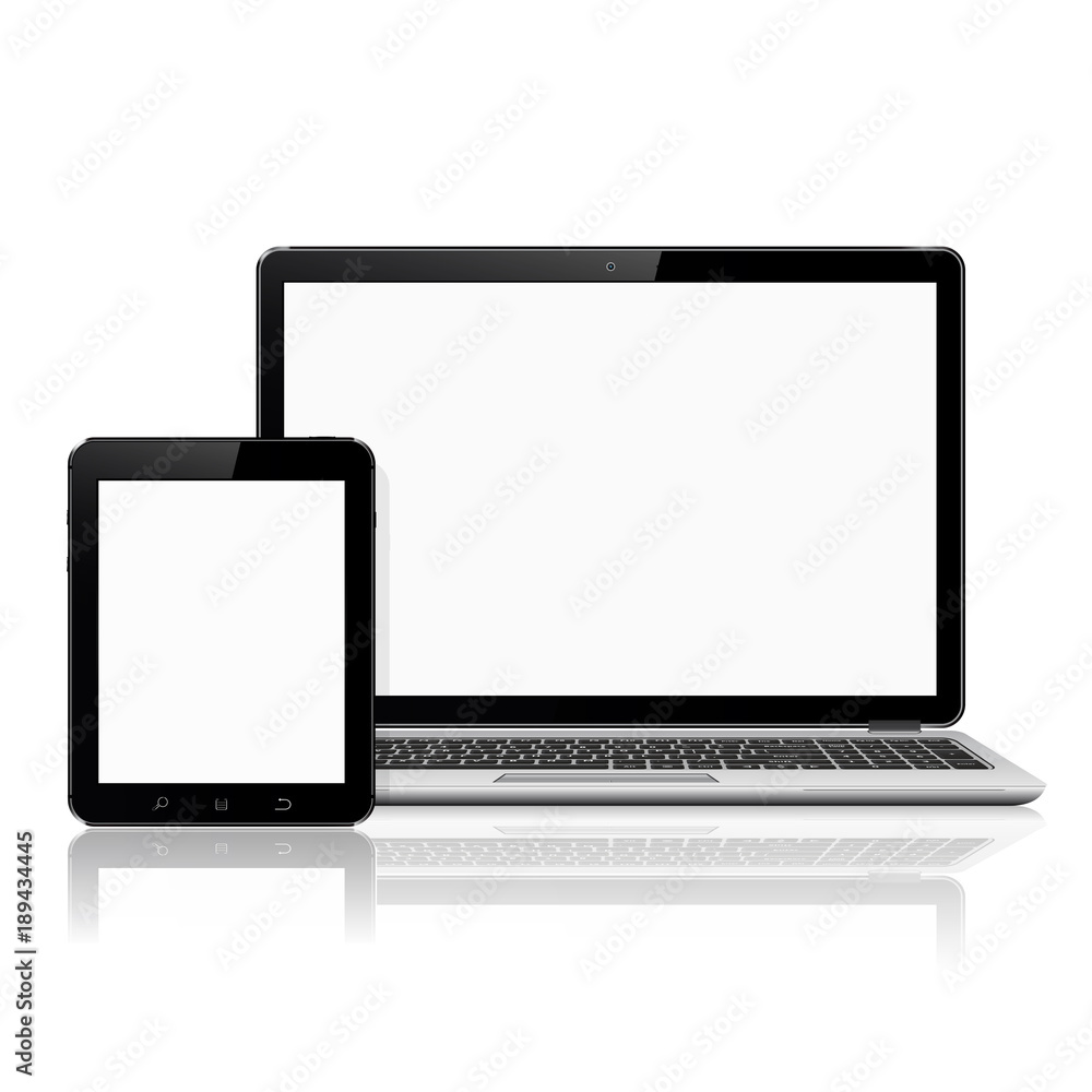 Laptop and tablet mockup Laptop and tablet mockup