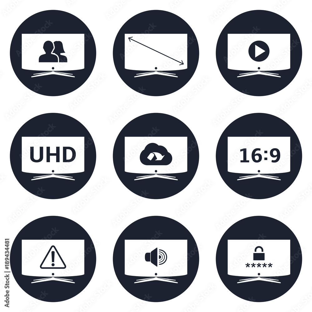 Vector TV icons Vector TV icons