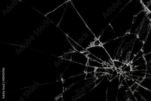 Fotografía Brokan black glass