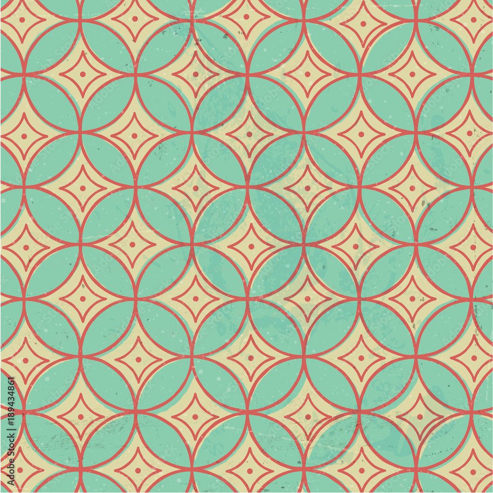 Seamless Geometric Diamonds Stars and Circles Pattern Seamless Geometric Diamonds Stars and Circles Pattern