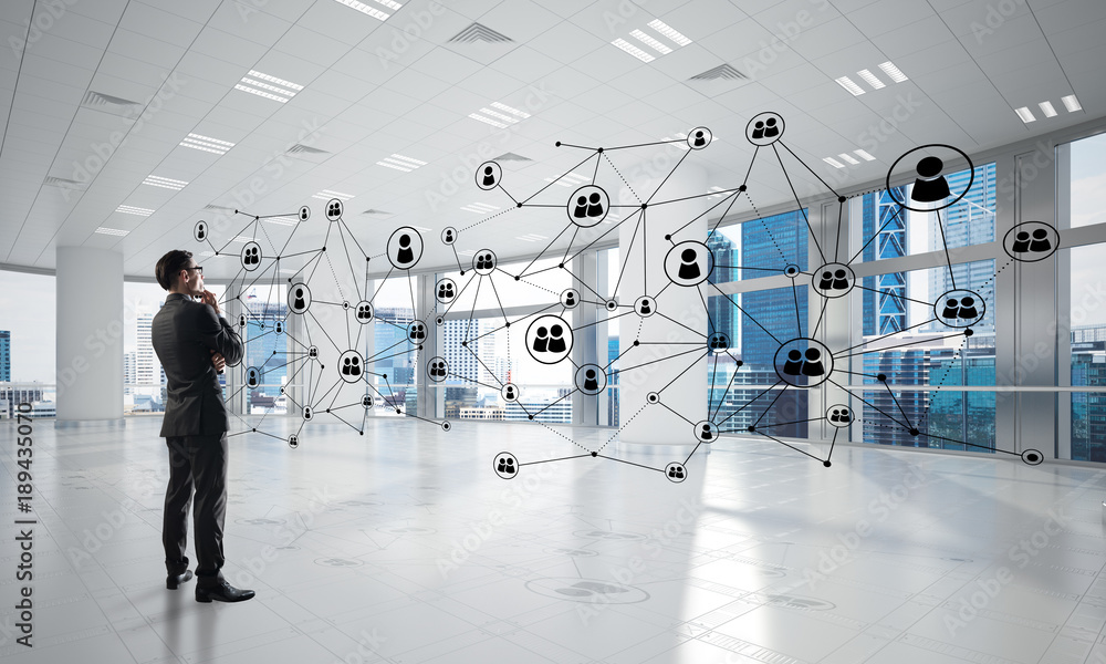 Networking and social communication concept as effective point for modern business Networking and social communication concept as effective point for modern business